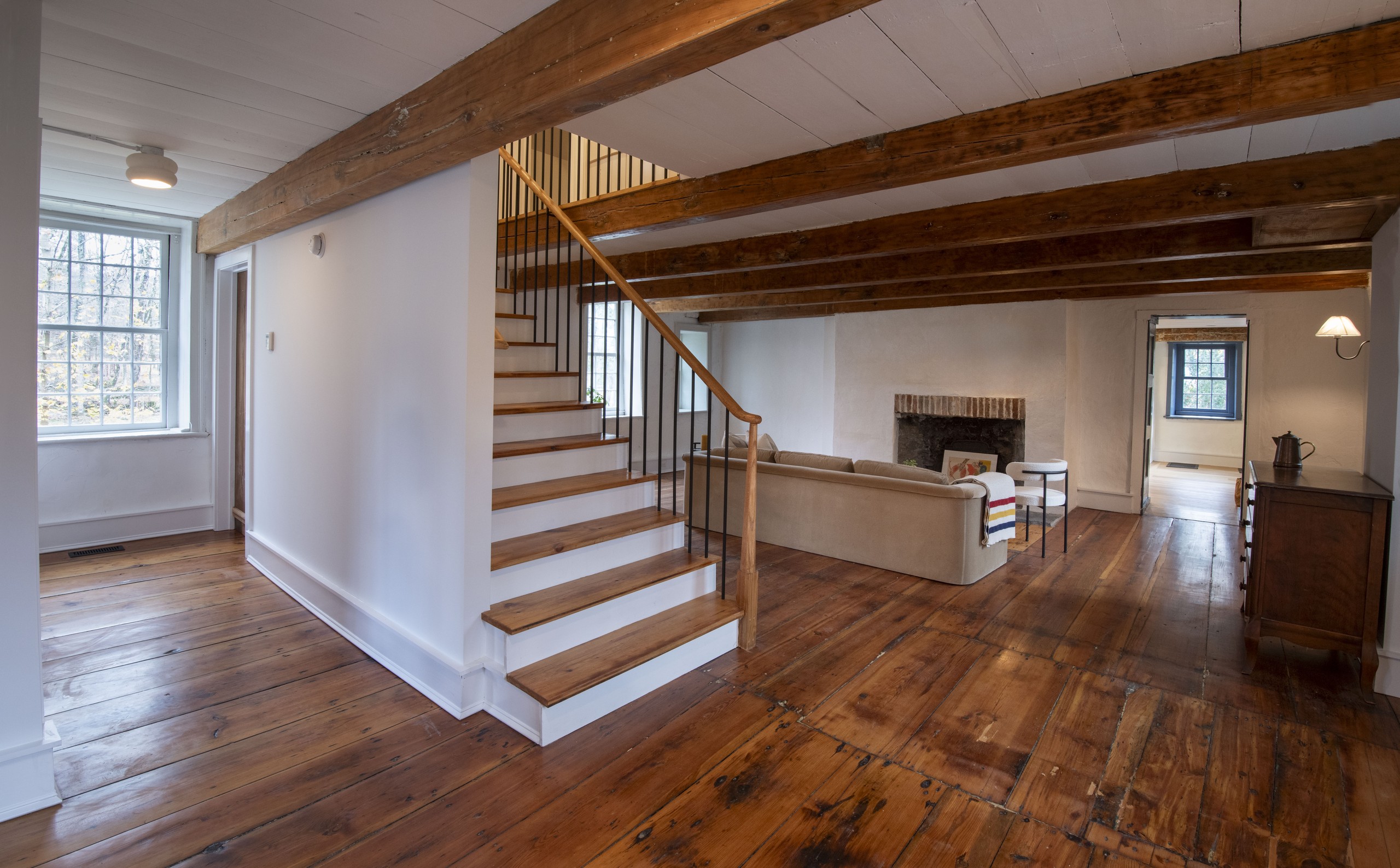 Stone House — historic 2,100 sqft stone home renovation in Stone Ridge, NY by Plum Design Group